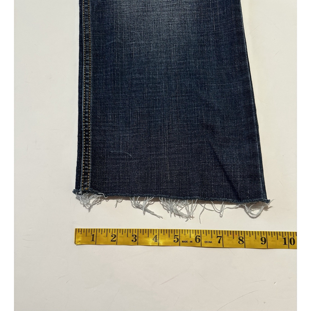 Wrangler Bootcut Jeans Raw Hem Womens 15/16 X 34 Mid-Rise Zip Distressed Denim - Picture 15 of 16